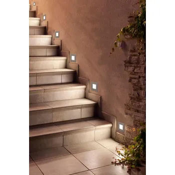 Venkovní osvětlení FROL zapuštěné svítidlo do zdi, nikl - FARO