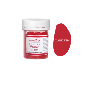 Potravinářské barvivo Saracino Prachová barva tmavě červená DARK RED 5g