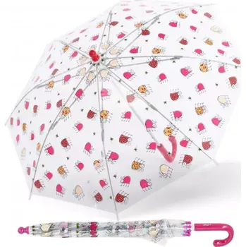 Deštník DERBY Kids Sky Transparent - průhledný dětský holový deštník transparentní 7265401