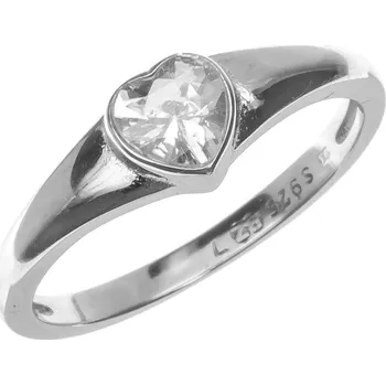 Prsten Argento 72854 Stříbrný prsten - srdíčko, čirý zirkon ve tvaru srdíčka | Velikost prstenu: 55mm