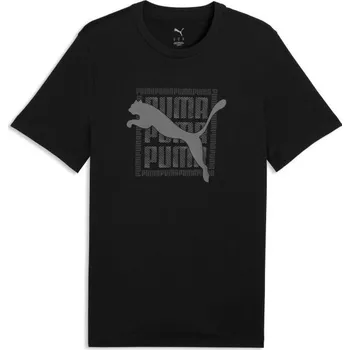 Pánské tričko Pánské triko Puma GRAPHIC WORDING TEE S Černá, Šedá