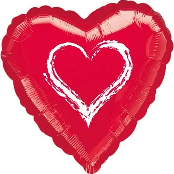 Balónek Srdíčko balónek červený fóliový balonky.cz t224
