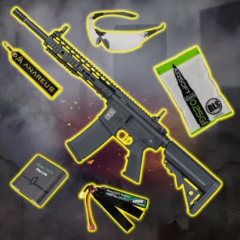 Airsoftová zbraň Specna Arms STARTER PACK set SA M4 Keymod Gen2 (SA-C09 CORE™ HAL ETU™) - Černá