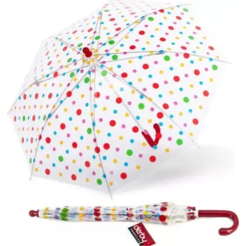Deštník DERBY Kids Sky Transparent - průhledný dětský holový deštník transparentní 7265403