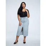 Sinsay - Džínová midi sukně s rozparkem plus size - modrá - 538GY-05J - 538GY-05J-50