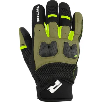 Sport Textilní rukavice Richa Monaco mesh černé/fluo žluté - Velikosti L