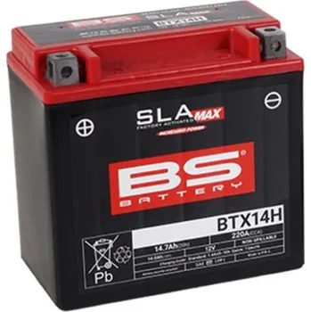 Motobaterie Továrně aktivovaná motocyklová baterie BS-BATTERY BTX14H (FA) (YTX14H (FA)) SLA MAX pro BMW R 1200 GS