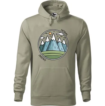 Pánská mikina Pánská mikina s potiskem Horal jméno Velikost (muž): S, Vyberte barvu: Světlá khaki