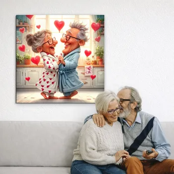 Obraz Dřevěný obraz - Láska v každém věku | DUBLEZ