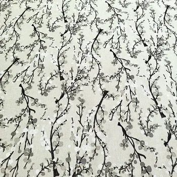 BYTEMA Dekorační látka STROM BUBBLES ŠEDÝ 140 cm