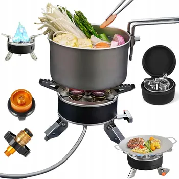 Turistický vařič SKLÁDACÍ TURISTICKÝ VAŘIČ 8000W - KOMPAKTNÍ PRO VAŘENÍ