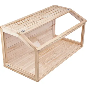 Vevor Dřevěná klec pro hlodavce 270° výhled 32×16×16 in otevírací vrch