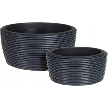 Květináč Květináč plast černý ProGarden 44 cm x 44 x 21 cm