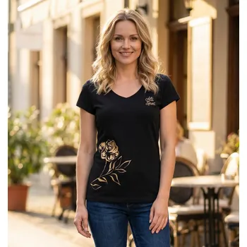 Dámské tričko Dámské triko ALTISPORT ALW108162 ČERNOZLATÁ XS