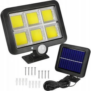 Venkovní osvětlení Solární zahradní lampa venkovní senzor kabel 5 m SET