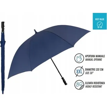 Deštník Perletti velký manuální deštník, XL modrý