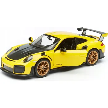 autíčko MAISTO PORSCHE 911 GT2 RS ŽLUTÝ 1:24 NOVÝ KOVOVÝ MODEL 31523