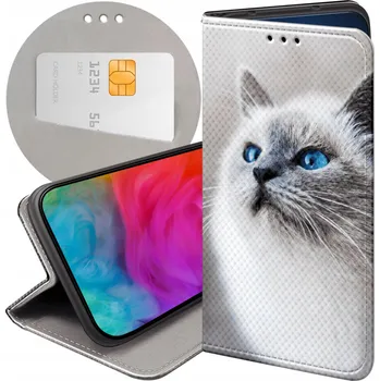 Pouzdro na mobilní telefon Flipové pouzdro Hello Case pro Samsung GALAXY A36 5G / A56 5G šedé