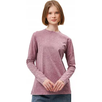 Dámské tričko Dámské tričko s dlouhým rukávem 100% Bavlna Stonewash Volný Střih Velikost 3XL