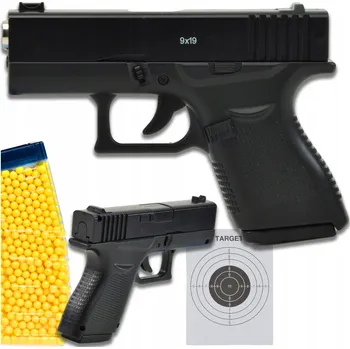 Dětská zbraň PLASTOVÁ PISTOLE NA KULIČKY, replika PUŠKA ASG, airsoftová pistole