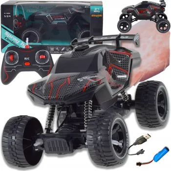 RC model auta RC auto 1:14 terénní LED efekt výfuku, antivibrační systém, akumulátor