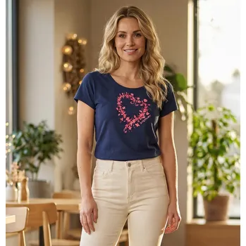 Dámské tričko Dámské triko ALTISPORT ALW058122 PŮLNOČNÍ MODRÁ/RŮŽOVÁ S