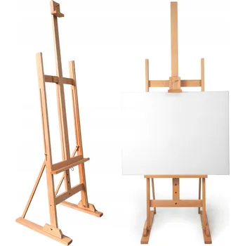 Malířský stojan Studijní malířský stojan z bukového dřeva Wielorybie Rzeczy