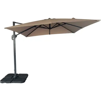 Slunečník House Nordic Závěsný slunečník se stojanem, výškově nastavitelný, béžový, 295 cm