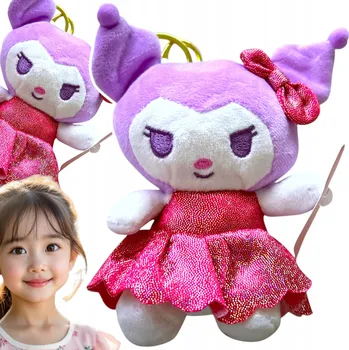 plyšák KUROMI PLYŠOVÁ HRAČKA PLYŠOVÝ MAZLÍČEK PŘÍTULNÍČEK MĚKKÝ PLYŠÁK PŘÍVĚSEK NA KLÍČE 15 CM PŘÍVĚSEK