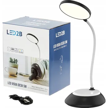 Lampička Bezdrátová stolní LED lampička 5W se 3 barvami světla a stmíváním, nabíjení USB, černá