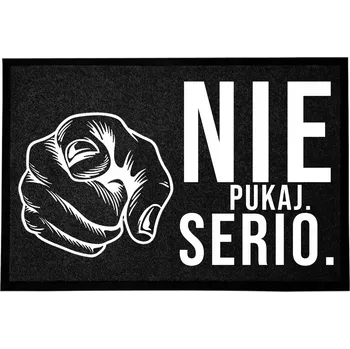 Rohožka VCHODOVÁ ROHOŽKA 40X60CM ČERNÁ S NÁPISEM "FAKT NEKLEPEJ"