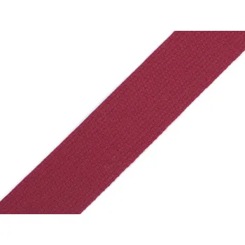 Bavlněný popruh šíře 30 mm, střední, 8550 bordó sv.