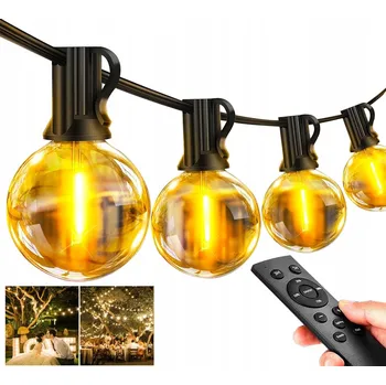 Venkovní osvětlení SVĚTELNÝ ZAHRADNÍ ŘETĚZ 30m 50 LED Zahradní Světla IP44 Venkovní Napájení
