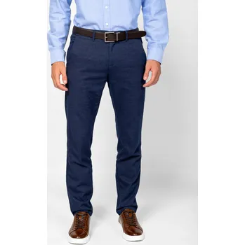 Pánské kalhoty HEAVY TOOLS PÁNSKÉ ELEGANTNÍ KALHOTY SPOLEČENSKÉ FEDRO MOONLIGHT TMAVĚ MODRÉ 31