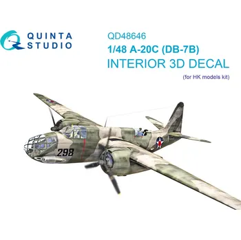Plastikový model Quinta studio 1/48 A-20C Havoc (DB-7B) 3D-Print&col.Inter.(HKM)
