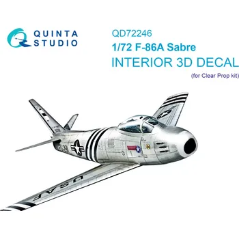 Plastikový model Quinta studio 1/72 F-86A Sabre 3D-Print&col.Interior (CL.PROP)