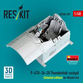 Plastikový model Reskit 1/48 P-47D-26-28 Thunderb.cockpit Detailed (MINA)