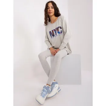 Šedá Melanžová Ležérní Souprava s Legínami, jedna velikost i523_2016103481446