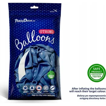 Balónek Balónky PartyDeco Metallic Blue Strong 30 cm 100 kusů