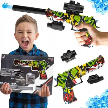 Dětská zbraň BEZPEČNÁ pistole puška automat na GELOVÉ KULIČKY