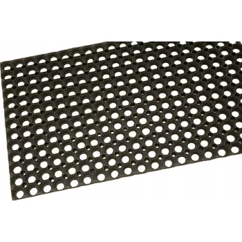 Rohožka Gumová rohožka Sigmet černá, mřížkovaná, 50x100 cm