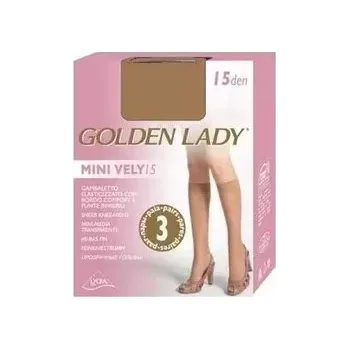 Dámské ponožky Dámské podkolenka MINI VELY (3páry) 15 den - Golden Lady béžová uni