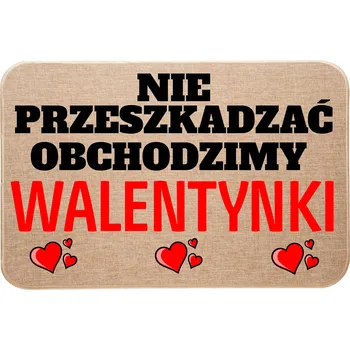 Rohožka Lněná Rohožka Před Dveře Nerušit Slavíme Valentýna