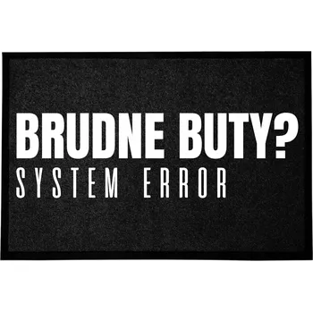 Rohožka VCHODOVÁ ROHOŽKA 40X60CM ČERNÁ S VTIPNÝM MOTIVEM SYSTEM ERROR