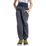 Dětské softshellové kalhoty bez zateplení Basic, Tm. Šedá Velikost: 122/128