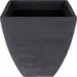 Obal na květináč 40 cm plast šedý