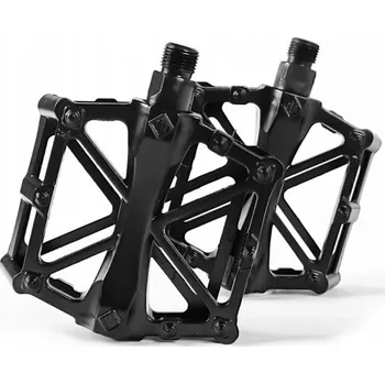 Pedál na kolo PLATFORMOVÉ PEDÁLY NA KOLO ROXAR MTB hliníkové PROTISKLUZOVÉ černé