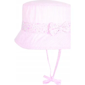 Klobouk Dívčí klobouk s vázáním růžový Döll, vel. 43