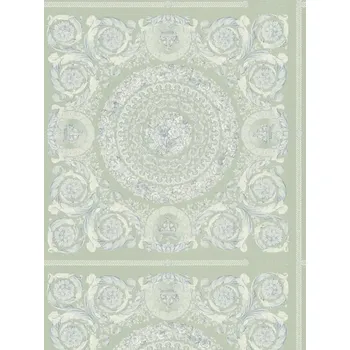 Tapeta A.S. Création | Vliesová tapeta na zeď Versace 6 79134-3 | 0,53 x 10,05 m | zelená, modrá, bílá + Zelená, modrá, bílá vliesová tapeta na stěnu 791343 v rozměru 0,53 x 10,05 m