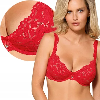 Podprsenka Měkká podprsenka RÓŻA Newia SOFT RED vel. 80D